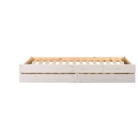 Leen Bakker - Bedverhoging Ties (incl. Laden) - Off-white - Grenenhout - Wit