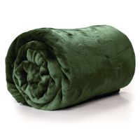 Unique Living fleece plaid 'Enzo' - 130x180cm - Pesto - thumbnail