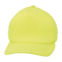 Guirca Carnaval baseballcap petje - fluor geel - verkleed accessoires - volwassenen - Eighties/disco - Verkleedhoofddeks - thumbnail