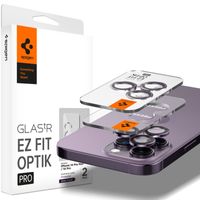 Spigen Glas.tR Ez Fit Optik Pro iPhone 14 Pro/14 Pro Max/15 Pro/15 Pro Max Lens Glazen Protector - Diep paars