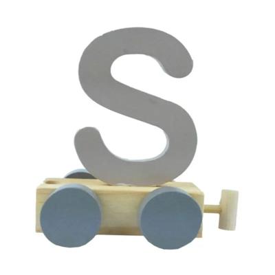 JeP kids houten treinletter S-zand JeP kids houten treinletter S-zand