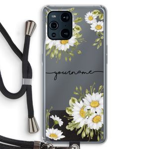Daisies: Oppo Find X3 Transparant Hoesje met koord