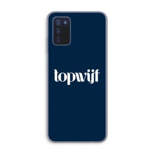 Topwijf Navy: Samsung Galaxy A03s Transparant Hoesje