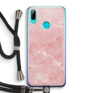 Roze marmer: Huawei P Smart (2019) Transparant Hoesje met koord