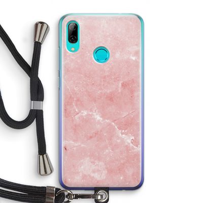 Roze marmer: Huawei P Smart (2019) Transparant Hoesje met koord