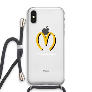 I'm lovin' you: iPhone X Transparant Hoesje met koord