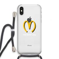 I'm lovin' you: iPhone X Transparant Hoesje met koord