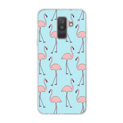 Anything Flamingoes: Samsung Galaxy A6 Plus (2018) Transparant Hoesje