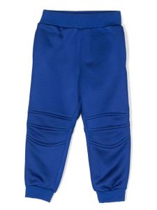 Balmain Kids pantalon de jogging à empiècement nervuré - Bleu