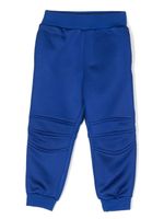 Balmain Kids pantalon de jogging à empiècement nervuré - Bleu - thumbnail