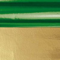 Aluminium knutsel folie groen/goud 50 x 80 cm   - - thumbnail