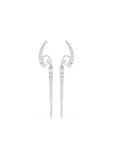 Stefere boucles d'oreilles pendantes en or blanc 18ct - Argent