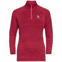 Odlo Run Easy Warm (zip) Millennium Element hardloopshirt lange mouw rood dames