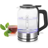 Emerio WK-122574 waterkoker 1,5 l 2200 W Zwart, Transparant - thumbnail