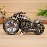 Cartoon motorfiets Alarm Clock slaapkamer kunststof aanwijzer wekker grootte: 23*13*6cm(Black)