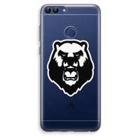 Angry Bear (white): Huawei P Smart (2018) Transparant Hoesje - thumbnail