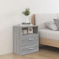 Nachtkastje 50x32x60 cm grijs sonoma eikenkleurig