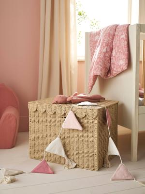 Opbergmand XL koffer in papieren koord FESTON beige