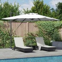 VidaXL Parasol zand 286 x 284 x 270 cm aluminium en polyester
