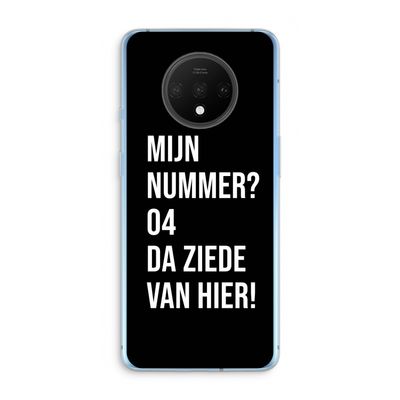 Da ziede van hier - Zwart: OnePlus 7T Transparant Hoesje