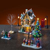 Kerstdorpminiatuur Tannenbaum Christmas Shoppe Set 13x47x29 cm - Lemax Kerstdorpminiatuur Tannenbaum Christmas Shoppe Set 13x47x29 cm - Lemax