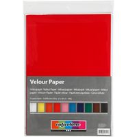 Creativ Company Velour Papier Kleur A4, 10 Vellen - thumbnail