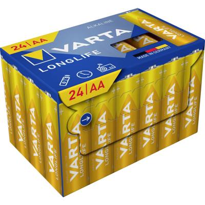 Varta VARTA Longlife AA Cube Pack24 AA batterij (penlite) Alkaline 1.5 V 24 stuk(s)