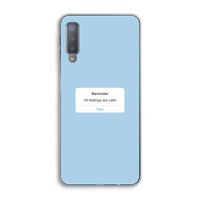 Reminder: Samsung Galaxy A7 (2018) Transparant Hoesje