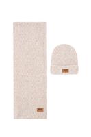 NoNo winter sjaal + muts set meisjes - beige - Raya - gebreid