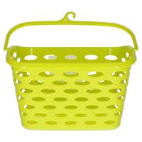 Plasticforte Wasknijpers ophang mandje aan haak - 26 x 15 x 21 cm - groen - kunststof   -