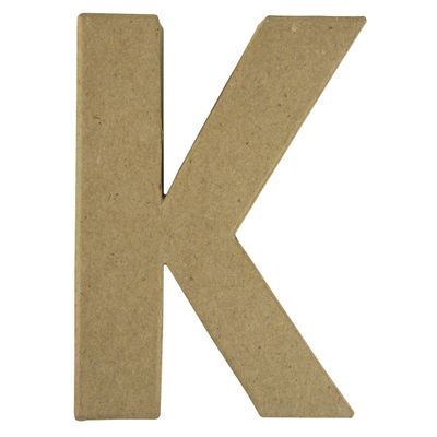 Papier mache letter K