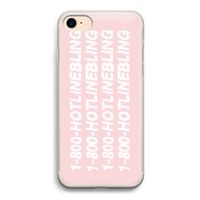 Hotline bling pink: iPhone 7 Transparant Hoesje Hotline bling pink: iPhone 7 Transparant Hoesje