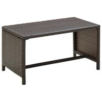 Salontafel 70x40x38 cm poly rattan bruin