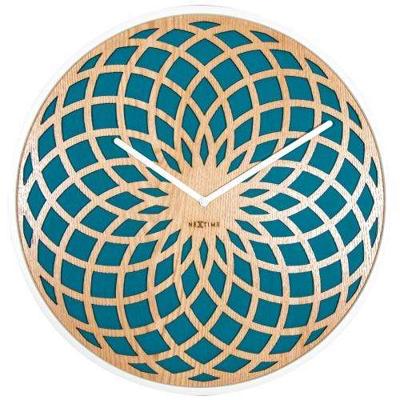 NeXtime klok 3150tq Sun Small, Ø35 cm, Wall, Turqoise