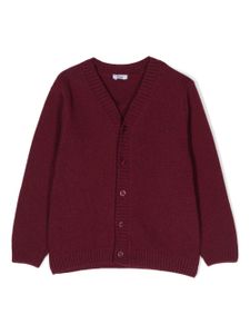 Knot cardigan Leopold en laine mérinos - Rouge