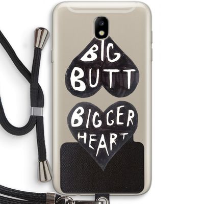 Big butt bigger heart: Samsung Galaxy J7 (2017) Transparant Hoesje met koord