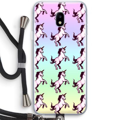 Musketon Unicorn: Samsung Galaxy J3 (2017) Transparant Hoesje met koord