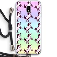 Musketon Unicorn: Samsung Galaxy J3 (2017) Transparant Hoesje met koord