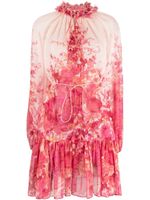 ZIMMERMANN robe High Tide Lantern à coupe courte - Rose