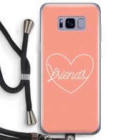 Friends heart: Samsung Galaxy S8 Plus Transparant Hoesje met koord