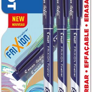 Pilot fineliner Frixion Basic, geassorteerde kleuren, set van 3 stuks