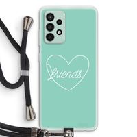 Friends heart pastel: Samsung Galaxy A52s 5G Transparant Hoesje met koord