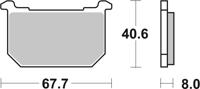 BREMBO Remblokken, voor de moto, Road Organisch 07KA0506