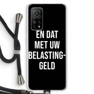 Belastinggeld - Zwart: Xiaomi Mi 10T 5G Transparant Hoesje met koord