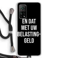 Belastinggeld - Zwart: Xiaomi Mi 10T 5G Transparant Hoesje met koord