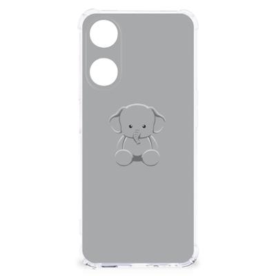 OPPO A58 | A78 5G Stevig | Bumper Hoesje | Grijs Baby Olifant OPPO A58 | A78 5G Stevig | Bumper Hoesje | Grijs Baby Olifant