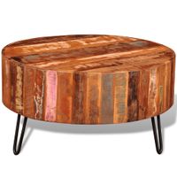 Salontafel rond massief gerecycled hout - thumbnail