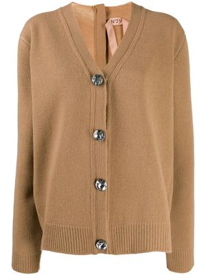 Nº21 cardigan oversize à col v - Tons neutres