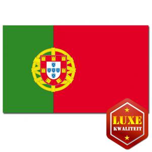 Luxe vlag van Portugal - 100 x 150 cm - polyester zeildoek - zeer goede kwaliteit