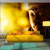 Fotobehang - Boeddha - Verlichting, premium print vliesbehang - thumbnail